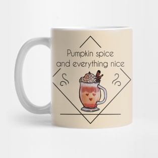 Watercolor Pumpkin Spice and Everything Nice Pumpkin Spice Latte Mug